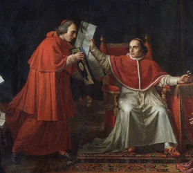 Unterzeichnung des Konkordats zwischen Frankreich und dem Heiligen Stuhl durch Papst Pius VII, 15. August