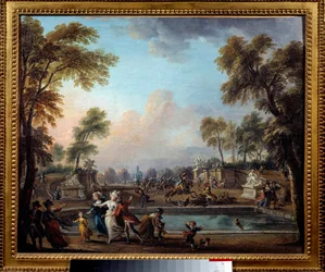 Der Angriff des Prinzen von Lambesc im Jardin des Tuileries am 12. Juli
