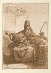 Ein russischer Priester und Kopf eines Mannes