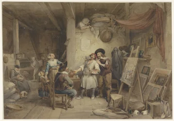 Adriaen Brouwer bei seinem Schüler J. van Craesbeek