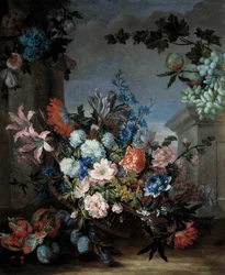 Blumen und Früchte
