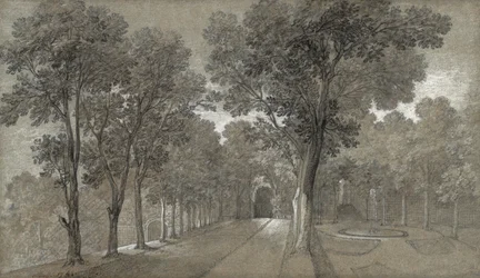 Ansicht des Parks in Arcueil, 1744