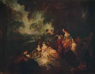 Fête Champetre, um 1722, um 1915