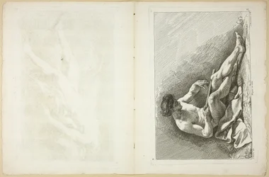 Figur (recto und verso), aus Seconde livre de figures d’Academies gravées en Partie par les Professeurs de l’Académie Royale