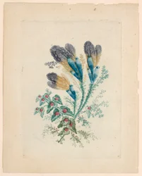 Fantastisches Blumenmotiv aus "Nouvelle Suitte de Cahiers de fleurs idéales"