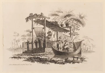 Figuren in einem Boot