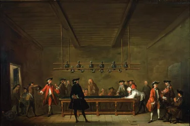 La partie de billard Das Billardspiel, ca. 1725