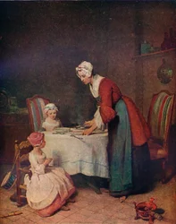 Le Benedicite Gnade vor dem Essen, um 1740. 1911