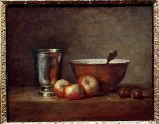 Der Silberbecher. Gemälde von Jean Baptiste Simeon Chardin (1699-1779)