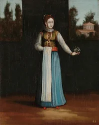 Frau von der albanischen Küste