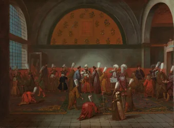 Das Mahl zu Ehren des Botschafters Cornelis Calkoen, ca. 1727-30