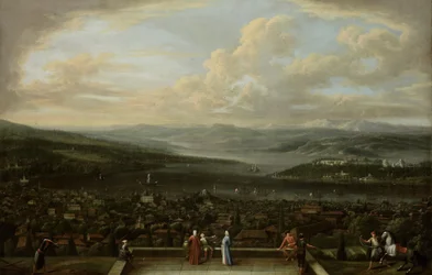 Blick auf Istanbul von der niederländischen Botschaft in Pera, ca. 1720-37