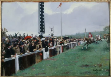 Rennen in Longchamp; das Ziel