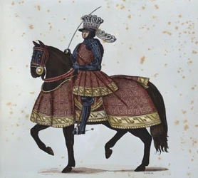 Ludwig XII. betritt Genua, graviert von Gautier nach einer Illustration in den 