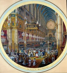 Die Krönung von Karl X. in der Kathedrale von Reims 28.05.1825