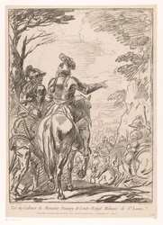 Zwei Soldaten zu Pferd
