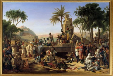 Kampagne (Expedition) von Ägypten (1798-1801): Halt der französischen Armee in Syene in Oberägypten, 2. Februar 1799