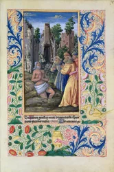 Taufszene, aus den Stundenbuch von Louis d