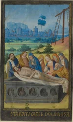 Die Grablegung (Stabat Mater Gebet), aus einem Stundenbuch