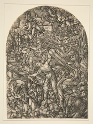 Der Engel, der die sechste Posaune bläst, aus der Apokalypse-Serie