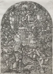 Die Apokalypse: St. Johannes wird in den Himmel gerufen, 1555