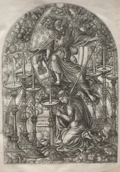 Die Apokalypse: St. Johannes sieht sieben goldene Leuchter