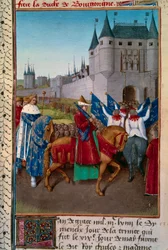 Einzug in Paris von Karl V, angeführt von Robert de Fiennes