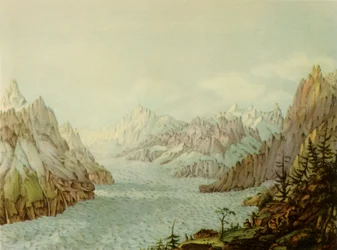 Das Mer de Glace oder Glacier des Bois, 1787, 1946