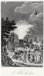 Feuerwerk im Jardin de Tivoli, um 1826