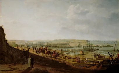 Napoleon I. (1769-1821) besucht das Lager in Boulogne im Juli 1804, 1806