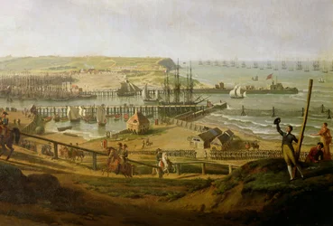 Napoleon besucht das Lager in Boulogne im Juli 1804 (Detail), 1806
