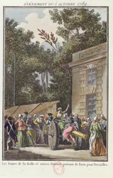 Die Frauen von Les Halles marschieren nach Versailles, 5. Oktober 1789
