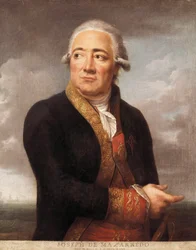 Porträt des spanischen Admirals Jose de Mazarredo Salazar (1745-1812), Gemälde von Jean Francois Marie Bellier (1745-1836) 1783, Madrid. Marinemuseum
