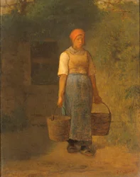 Mädchen trägt Wasser