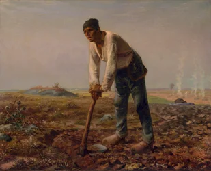 Mann mit einer Hacke, ca. 1860-62