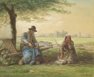 Rastende Bauern, um 1866
