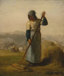 Frau mit einer Harke, wahrscheinlich 1856-57