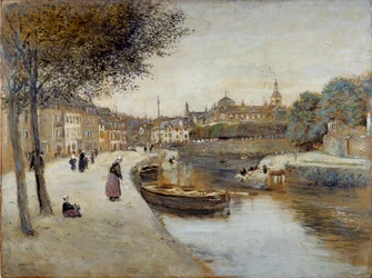 Ein Kanal in Quimperle