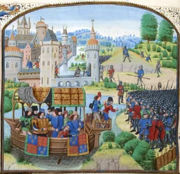 Jean Froissart, Chroniken, 154v, 12148 btv1b8438605hf336, Ausschnitt