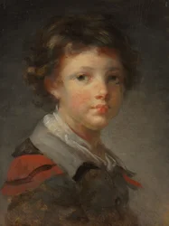 Ein Junge in einem rot gefütterten Umhang, 1780er