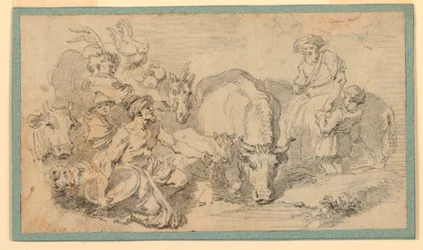 Zeichnung, Orientalische Szene, ca. 1770