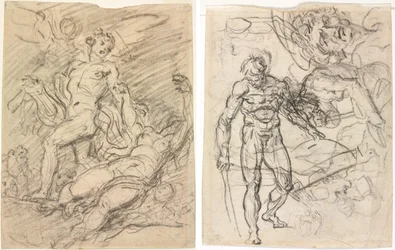Orpheus und Eurydike (recto); Figurenstudien (verso)