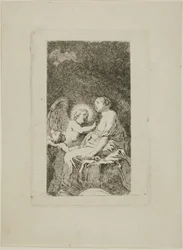 Heilige Katharina von Alexandria von einem Engel geheilt