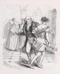 Die fliehende Muse aus den gesammelten Werken von Béranger, 1836