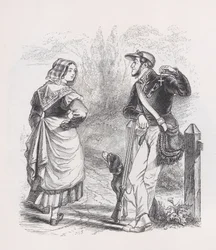 Der Jäger und die Milchmagd aus Die vollständigen Werke von Béranger, 1836