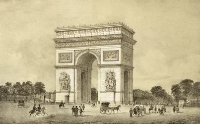 Der Triumphbogen, Paris, graviert von Auguste Bry