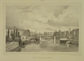 Ansicht der Pont Royal, veröffentlicht von Auguste Bry