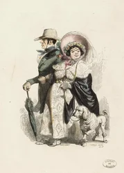 Ein Rentier und seine Frau, 1840