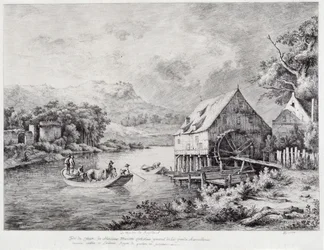 Eine Mühle am Flussufer, 1774