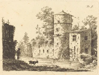 Alte Turm mit einer Wassermühle